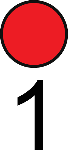 one red dot