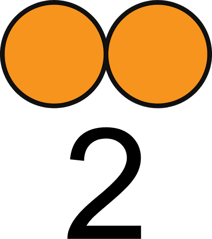 two orange dots
