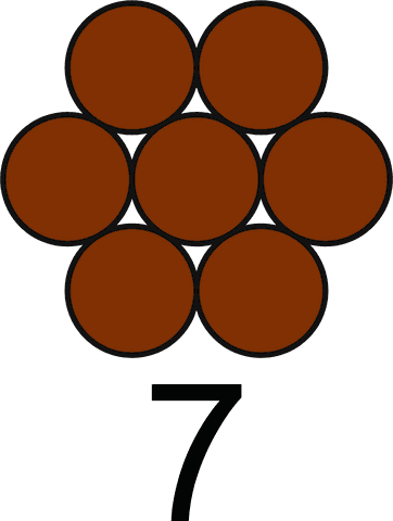 seven brown dots