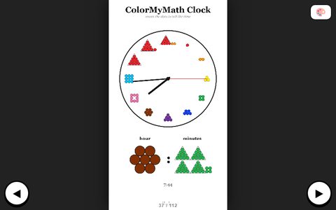 ColorMyMath Analog Clock